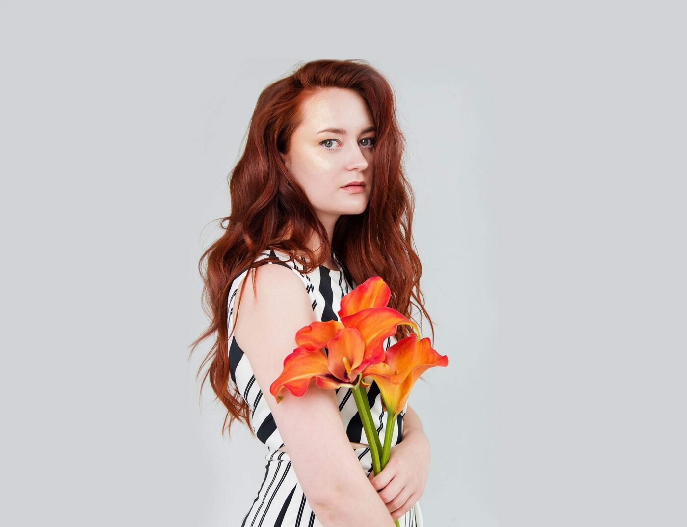 woman flowers